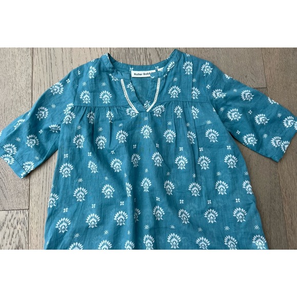 Roberta Roller Rabbit Girls Swim Coverup Dress Blue Sz 2 - Picture 3 of 4